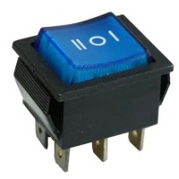 Перекидний перемикач TNSy KCD2-203N BL/B з підсвічуванням синій (TNSy5500794)