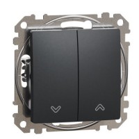 Кнопковий вимикач Schneider Electric Sedna Design & Elements для жалюзі чорний SDD114114