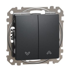 Кнопковий вимикач Schneider Electric Sedna Design & Elements для жалюзі чорний SDD114114