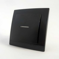 Вимикач Nilson Touran чорний 1кл з підсвіткою ( 24221002 )