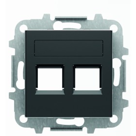 Центральная плата ABB Sky 8518.2 NS с суппортом (черный бархат)