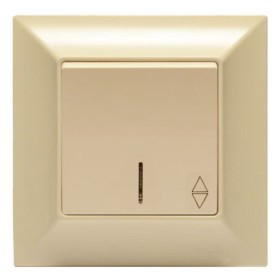 Переключатель проходной с подсветкой Gunsan Neoline крем