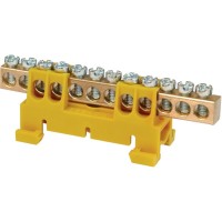 Шина заземления с винтовым зажимом SEZ 12/Zт-4053 желтый