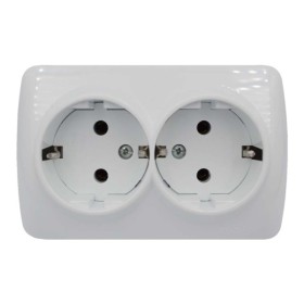 Розетка ALSU белая 2-я с заземлением ( 504-010200-907 )