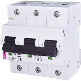 Автоматичний вимикач ETI 002125733 ETIMAT 10 3p B 125А (15kA)