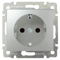 Механізм розетки одинарної Valena алюміній