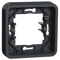 Одномісна рамка Schneider Electric MUR34108 із затискачами IP55 (чорний)