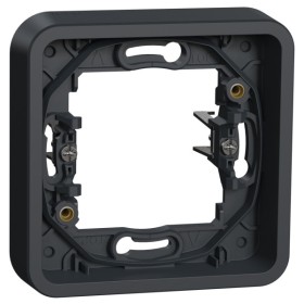 Одноместная рамка Schneider Electric MUR34108 с зажимами IP55 (черный)