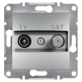 Розетка TV-SAT индивид.1dB без рамки алюминий Asfora, EPH3400461