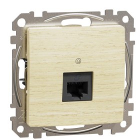 Комп'ютерна розетка Schneider Electric Sedna Design & Elements RJ45 кат. 5е UTP береза SDD180451