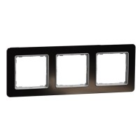 Рамка тройная Schneider Electric Sedna Elements искусственное черное стекло SDD361803