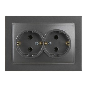 Розетка Nilson Thor антрацит 2-на з заземленням ( 27161025 )