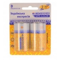 Батарейка лужна Аско-Укрем D.LR20.BL2 (блістер 2шт)