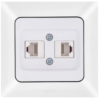 Комп'ютерна розетка NE-AD ARAS 93-110-21-D2 2 CAT5E біла