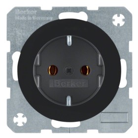 Розетка черная с з/к Berker R.x