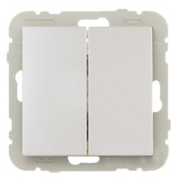 Двоклавишний сходовий вимикач Logus 21101 TGE 10АХ 250В (лід)