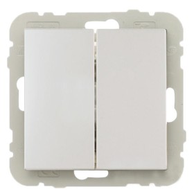 Двухклавишный лестничный выключатель Logus 21101 TGE 10АХ 250В (лед)