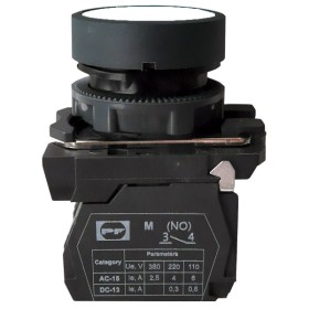 Кнопка Promfactor FP5-AA11 1NO біла (FP5-AA11)