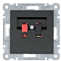 Акустическая розетка Hager WL3313 Lumina (черная)