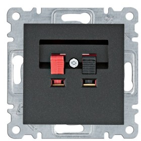 Акустична розетка Hager WL3313 Lumina (чорна)