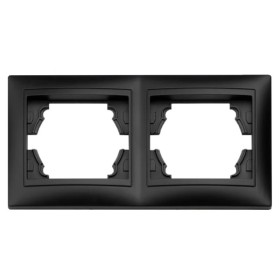 Горизонтальна подвійна рамка Elcor Emily 9215 (211638) чорна
