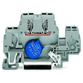 Компонентная клемма Wago 870-523/281-582 с варистором 24В DC (серая)