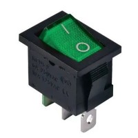 Перемикач TNSy KCD1-4-201N G/B з підсвічуванням зелений (TNSy5500699)