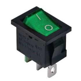 Переключатель TNSy KCD1-4-201N G/B с подсветкой зеленый (TNSy5500699)