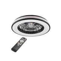 Люстра з вентилятором, стельовий світильник із пультом Goldlux 325808 Kenya Led 1x48W 3000K-6500K 5300Lm IP20 Bk