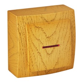 Вимикач Nilson Themis дуб 1кл з підсвіткою ( 26251002 )