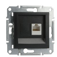 Розетка комп'ютерна без рамки 5.e UTP антрацит Asfora, EPH4300171