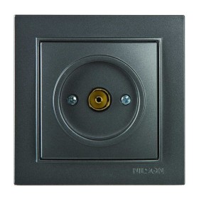 Розетка Nilson Thor антрацит TV прохідна ( 27161028 )