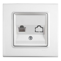 Розетка телефонна біла VIKO Linnera