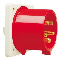 Прямой панельный штекер WALTHER WL635406 (3P+E) 32А 380V IP44