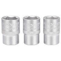 Набір торцевих головок Stanley FMMT17094-0 Maxi Drive з шестигранним профілем 3шт 17мм 18мм 19мм