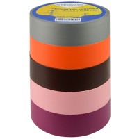 Набір ізолент №2 Аско-Укрем 0,13x19мм/20м 5шт 1 сіра+1 помаранчева+1 коричнева+1 фіолетова+1 рожева (A0150020020)