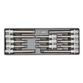 Набір головок із вставками Whirlpower 1614-SK52 (23214) 1/2" Hex Torx Ribe (13шт у металевому кейсі)