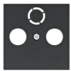 Лицьова ТВ панель Hager WL6313 Lumina (чорна)