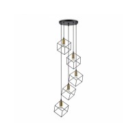 Подвесной светильник, люстра Ideal Lux 237664 Ice SP5 Nero