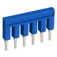 Изолированная гребенчатая перемычка Wago 2000-406/000-006 на 6 контактов 14А (синяя)
