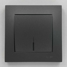 Вимикач EL-BI VEGA антрацит матовий 1-кл з підсвіткою ( 510-016700-201 )