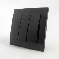 Вимикач Nilson Touran чорний 3кл ( 24221066 )