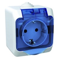 Розетка із заземленням біла Cedar Plus