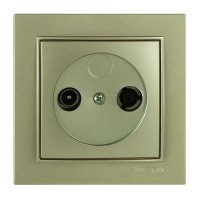 Розетка Nilson Thor золото 1-на TV-SAT прохідна ( 27151036 )