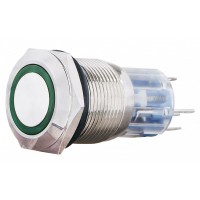 Кнопка Аско-Укрем TYJ 19-271 1NO+1NC 24В з підсвічуванням зелена (A0140010138)