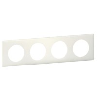 Рамка четырехместная Legrand Celiane белый перкаль