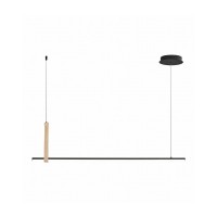 Підвісний світильник, люстра Zuma Line 22806M-WOOD Wood Claud Led 1x40W 3000K/4000K/6000K 1350Lm IP20 Чорний