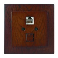 Розетка Nilson Touran горіх комп'ютерна CAT5e RJ45 ( 24271044 )