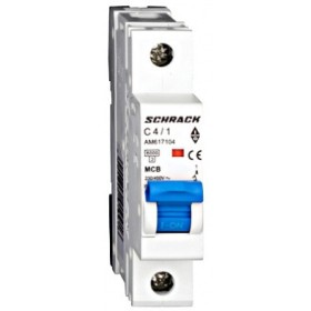 Вимикач автоматичний 4А 1P 6кА, Schrack Technik