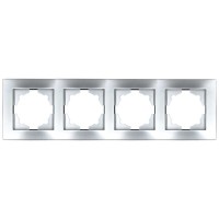 Рамка ELBI VEGA Silverline серый металлик 4-на (510-011000-228)